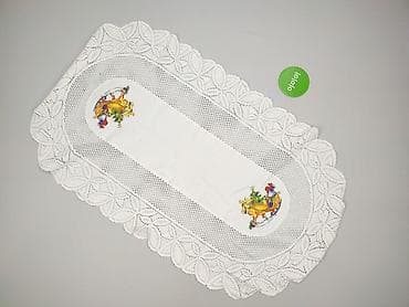 puchowa: Obrus 102 x 57, kolor - Biały, stan - Bardzo dobry — 2