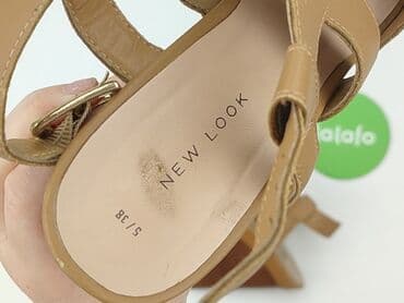 ccc czarne sandały na koturnie: New Look, Sandały damskie, rozmiar 38 — 7