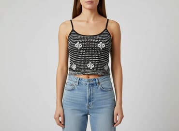 bluzy z cyrkoniami: Top damski, rozmiar XS — 1