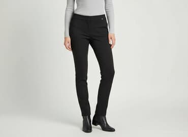 spodnie serduszka by o la la czarne: Spodnie materiałowe damskie, rozmiar M — 6