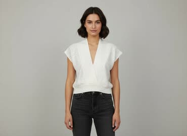 białe luźna bluzki: Bluzka damska, rozmiar L — 5