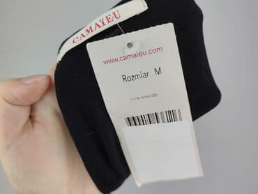 czarne bluzki ze srebrną nitką: Camaïeu, Bluzka damska, rozmiar M — 5