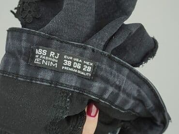 szorty z wysokim stanem czarne: Denim, Szorty damskie, M — 4