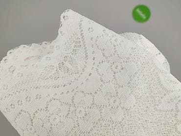 gotowe zasłony: Biała firanka z koronki – panel z ażurowym, kwiatowym wzorem. - — 4