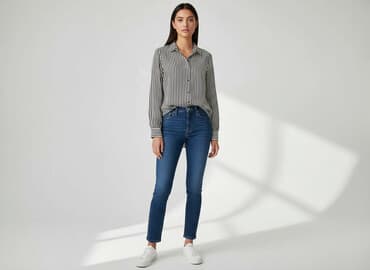 koszula w paski bershka: Topshop, Koszula damska, rozmiar M — 7