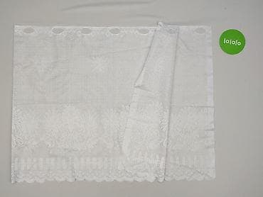 zasłony używane: Biała firana panelowa z kółkami do zawieszenia - Materiał: lekka — 3