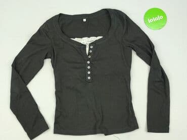 satynowe czarne bluzki: Bluzka damska, rozmiar M — 2