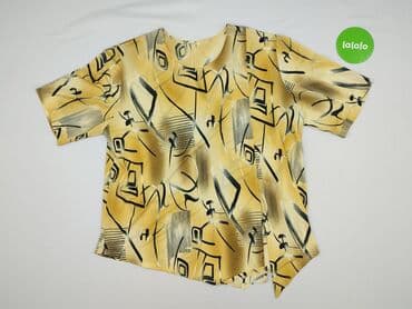 bluzka żółta w czarne paski: Bluzka damska, rozmiar 4XL — 2