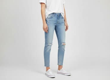 sinsay baggy jeans: DENIM JEANS, Jeansy damskie, rozmiar XS — 6