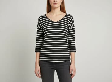 bluzki w paski z serduszkiem: Bluzka damska, rozmiar S — 5