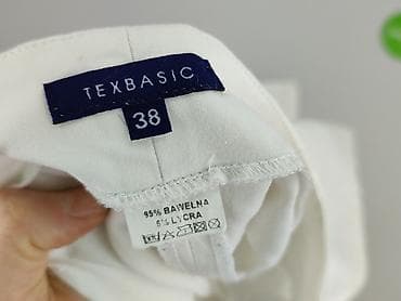 destroy jeans: H&M Basic, Material trousers for women, size M — 4