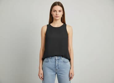 czarne bluzki bez pleców: Top damski, rozmiar S — 6