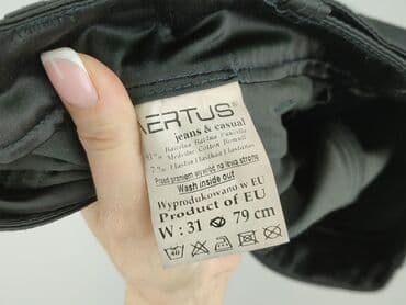 czerwone spodnie z lampasami: Spodnie 3/4 damskie, L — 5