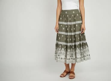 spódniczka khaki: Yessica, Spódnica damska, rozmiar S — 6