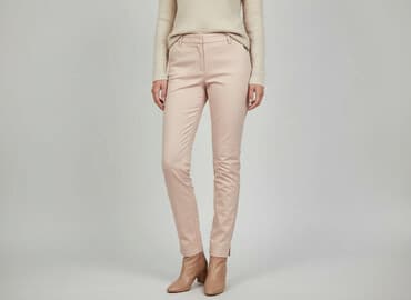 jaka bluzka do różowych spodni: Material trousers for women, size XS — 1