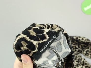 spodnie w krowie łaty: Material trousers for women, size M — 5