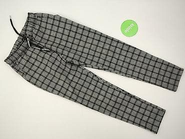 rajstopy aldi: Damskie spodnie w kratę – czarno‑białe, zwężane - Krój: dopasowane — 2