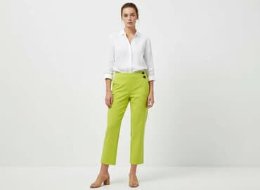 buty monotox: Vero Moda, Material trousers for women, size M — 6