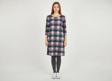 sukienka w czerwoną kratę damska: Sukienka damska, rozmiar M — 1