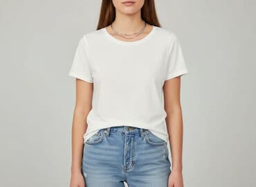 t shirt basic hm: H&M, T-shirt damski, rozmiar L — 1