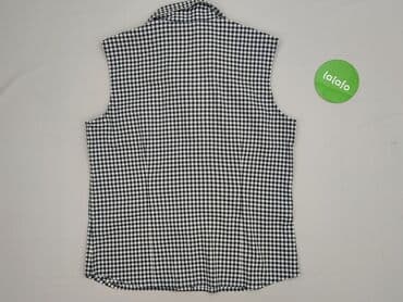 bluzka w kratę czarno biala: Women's blouse, size M — 4