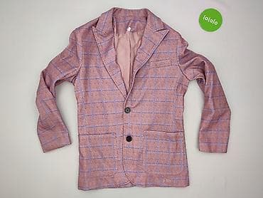 candytm bluzy: Męska marynarka w kratę, rozmiar S. - Kolor: pudrowy róż z — 2