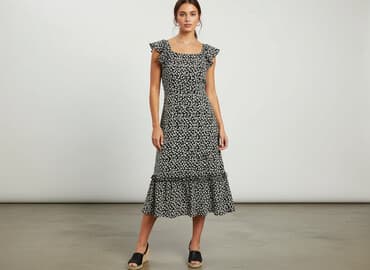 zwiewna sukienki na wesele maxi: Sukienka damska, rozmiar S — 5