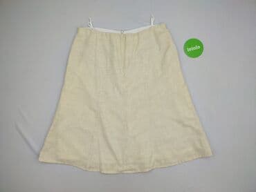 lniana spódnice z guzikami: Spódnica damska, rozmiar 4XL — 2