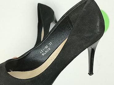 ecco flash 38: Czarne damskie szpilki LEI-90 - Rozmiar: 37 - Kolor: black (czarny) - — 4