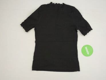 czarne t shirty damskie w serek: H&M, T-shirt damski, rozmiar S — 3