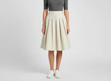 plisowane beżowa spódnice: H&M, Spódnica damska, rozmiar M — 7