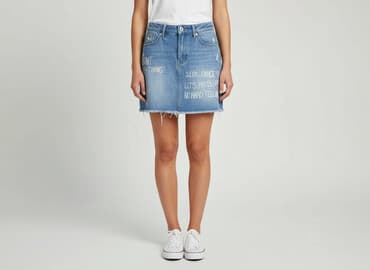 spódniczka dżinsowe z wysokim stanem: Spódnica damska, rozmiar M — 7