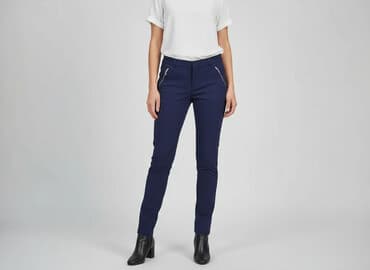 srebrne spodnie mohito: Mohito, Material trousers for women, size S — 1