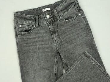 białe jeansy z przetarciami: Spodnie jeansowe, Cubus, 13 lat, 158, stan - Bardzo dobry — 1