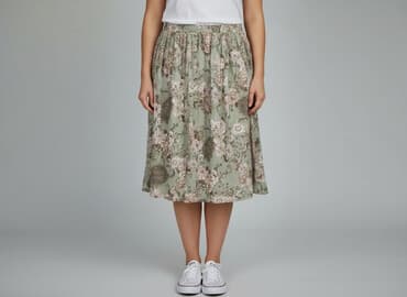rozkloszowane spódnice midi w kwiaty: Women`s skirt, size XL — 1