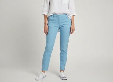 jasne buty: Spodnie materiałowe damskie, rozmiar XS — 7