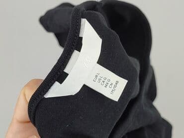 czarne t shirty damskie w serek: H&M, T-shirt damski, rozmiar L — 5