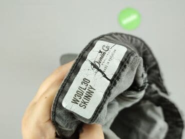 szare szerokie jeansy: Denim Co, Jeansy damskie, rozmiar M — 4