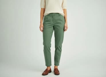 czerwone chinosy damskie: Reserved YFL, Spodnie materiałowe damskie, rozmiar S — 6