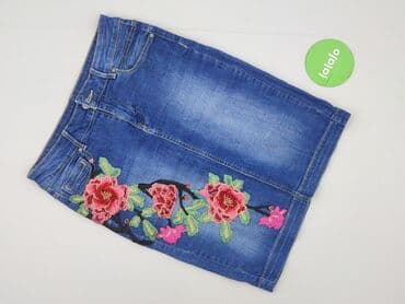 spódnice rozkloszowane midi z kieszeniami: Denim Collection, Spódnica damska, S — 2