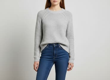 sweter w chmurki reserved: Sweter damski, rozmiar S — 5