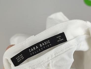 crop spodnie: Zara, Spodnie materiałowe damskie, rozmiar L — 4