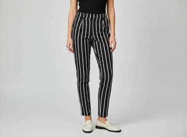 spodnie z lampasami h m: H&M, Material trousers for women, size XS — 1