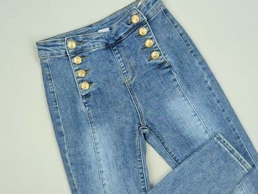 legginsy z wysokim stanem modelujące: Jeansy damskie, M — 1