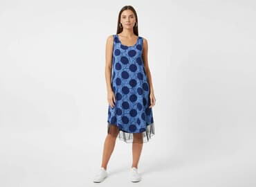 sukienka rozkloszowana dekolt łódka: Sukienka damska, rozmiar M — 6