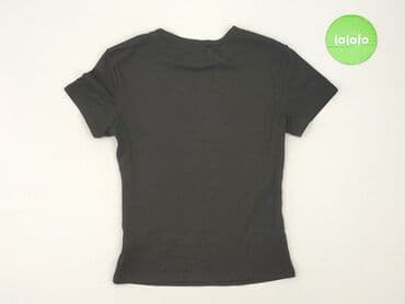 czarne t shirty damskie w serek: T-shirt damski, rozmiar XS — 3