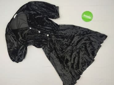 reserved czarna sukienka z bufiastymi rękawami: Reserved, Sukienka damska, rozmiar M — 3