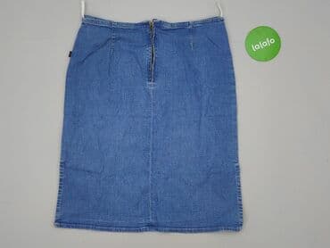 spódnice rozkloszowane midi z kieszeniami: Denim, Spódnica damska, 2XL — 2