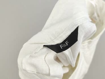 białe lniane spodnie zara: F&F, Spodnie materiałowe damskie, rozmiar M — 4