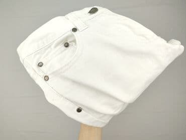 biale szerokie jeansy: Flame, Jeansy damskie, rozmiar M — 6